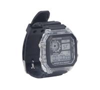 Dilwe Electronic Sports Watch, Digital Wrist Watch with Luminous Alarm W ate Display 12 24 Hours, WR50M for Outdoor Sports Tourism Camping (Transparent)