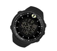 Dilwe Electronic Sports Watch Night Light Large Screen Archery Storage Box/Cover Strap Digital Watch for Outdoor Sports Enthusiasts (Black)
