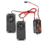 Dilwe Engine Sound Simulator System, Volume Adjustable with 10 Vehicle Sound Effects, Memory Chip, Complete Accessories for 1/10 Scale RC Models
