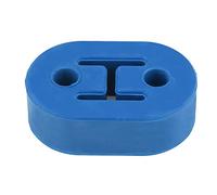 Dilwe Exhaust Pipe Hanger PU Rubber Mount Brackets 2 Hole Exhaust Insulator 7.4 X 4.8 X 2.5 Cm Universal Muffler Support Reduces Pipe Vibration Noise for Cars (Blue)
