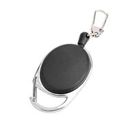 Dilwe Extendable Keyring 60cm Nylon Wire Retractable Key Chain with Belt Clamp/Holder Compact Design for Drivers Travelers Professionals (Selling ten for one)