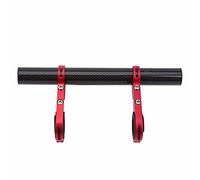 Dilwe Extensor of the Bicycle Handlebar Support, Assembly of Light Bicycle Light for the Tachometer Aluminum Alloy Support with Two Jug Holders, Enriched the Selection Installation for Cyclists (Red)