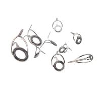 Dilwe Fishing Rod Tip Repair Kit, Metal Frame with Ceramic for Baitcasting and Spinning Rods, 9 Sizes for Freshwater and Saltwater Fishing Enthusiasts