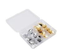 Dilwe Fishing Rotating Blades, 80Pcs Gold Silver Stainless Steel Rotating Blades Spinnerbaits Fishing Lure Spoons Rigs for Saltwater & Freshwater