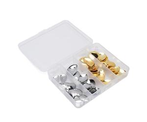 Dilwe Fishing Rotating Blades, 80Pcs Gold Silver Stainless Steel Rotating Blades Spinnerbaits Fishing Lure Spoons Rigs for Saltwater & Freshwater