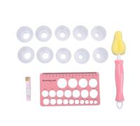 Dilwe Flange Sizing Kit, 10PCS 13/15/17/19/21mm Flange Inserts with Brush 1.5m Measuring Tape, Compatible with Most 24mm Wearable Breast Pumps