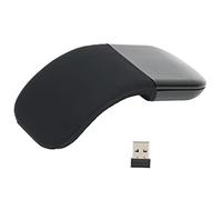 Dilwe Folding Wireless Mouse, Ergonomic, Power Saving, Portable, Wide Compatibility, Black