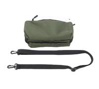 Dilwe Four Fold Electronics Travel Organizer, Velvet Lined with 19 Pockets for Cables Chargers Game Console Tablet, Magnetic Closure and Adjustable Strap (Green)