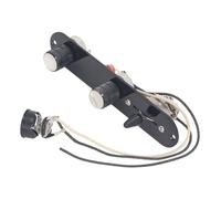 Dilwe Fully Loaded Guitar Control Plate, 3 Way Volume Tone Controls Plate, Telecaster Replacement with Harness for Electric Guitar (Black)