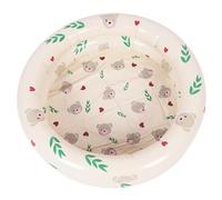 Dilwe Garden Round Baby Swimming Pool, Portable Inflatable Ball Pit Little Pump Pool Water Game Play Center for Kids (Beige Bear)