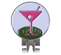 Dilwe Golf Hat Clip, Magnetic Metal Golf Ball Wine Glass Ball Markers Accessories for Men Women Golfer (Rose Red
