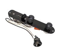 Dilwe Guitar Control Plate with 250 kΩ Volume Control Potentiometers, Easy to Install for Musical Records, Robust Metal (GE234 (black))