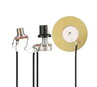Dilwe Guitar Pickup, Small and Delicate Piezo Transducer with Easy Installation, No Soldering Needed, for Guitar Violin Ukulele Mandolin Banjo (Black)