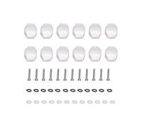 Dilwe Guitar Tuning Keys, 12Pcs Pearl White Machine Head Tuner Knobs With Screws Washers For Acoustic Classical Guitars (small square)