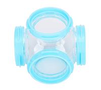 Dilwe Hamster DIY Tunnel Fittings with Ventilation for Small Pets Training Line, Pink/Blue, 2Pcs Tubes for Cage or Outside the Cage (Blue)