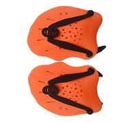 Dilwe Hand Paddle, Sturdy Anti Slip Swim Training Paddles for Teenagers Beginners, with High Strength Plastic Material and Multi Hole Design (Orange)
