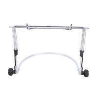 Dilwe Harmonica Neck Holder, Silver Alloy Steel Neck Stand with Angel Adjustment for 10 & 24 Hole Harmonicas with Sticker