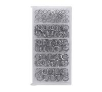Dilwe Heavy Duty Stainless Steel Fishing Split Rings, Resistant, Quick Recovery for Multiple Tackles, 200 Pieces for Lures Leaders Tackle, Silver, 5 Sizes
