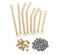 Dilwe High Clearance Links Set, High Strength Copper Upgrade Link Set RC Car Suspension Links Upgrade Parts for RC Crawler Car