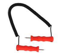 Dilwe Ice Picks Kit, 2 Pack Stainless Steel Hanging Safety Awls with Ergonomic ABS Handles for Ice Fishing, Skating and Skiing Emergency