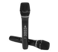 Dilwe Karaoke Microphone Dual Handheld Wireless Dynamic Mic System for Family Gatherings Flat Screen TV Audio Black 2 Microphones for KTV Singing