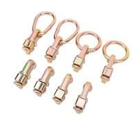 Dilwe L Track Stud Fitting Carbon Steel Rail Tie Down Set for Truck Beds Trailers Secure UTV ATV Motorcycle Snowmobile Lawnmower with Easy Installation Weather-Resist Design