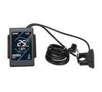 Dilwe LCD Display, Electric Bike Control Panel Screen with SM Connector 24-72V for Cycling, Easy Installation and Use, Quick Disassembly and Reassembly, Durable and Water Resistant,