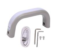 Dilwe LED Water Bottle Handle, Rechargeable Cup Handle with 6 Color Changing Modes, Water Proof ABS Plastic, USB Magnetic Charging, for 40oz 30oz Travel Cups (Grey)