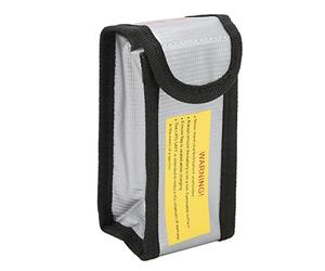 Dilwe Lithium Battery Safe Bag, Fire Resistant Fibre Fireproof Box Fireproof Explosion-proof Large Capacity for Various Aircraft Batteries