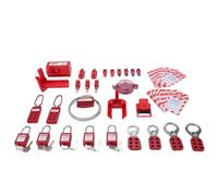 Dilwe Lockout Tagout Kit Electrical Switch Safety Lockout Kit with Adjustable Steel Cable Lock and Heavy-Duty Nylon Bag for Industrial Maintenance and Hazardous Energy Control