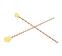 Dilwe Marimba Mallets, 1 Pair Medium Hard Yarn Head with Maple Handle for Percussion Playing, Wool Acrylic Blended Yarn Nylon Core