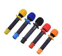Dilwe Microphone Conservation Kit Foam Windshield, Silicone Ring, Bottom Rod Sleeve Holder, Replacement Accessories for Wireless Handheld Microphone, Kit Including Foam, Silicon Ring, (Black)