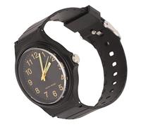 Dilwe Minimalist Fashionable Sports Watch Silent Timekeeping Movement Shockproof WR50M for Students (Black)