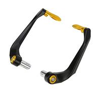 Dilwe Motorcycle Levers Guard, Aluminium Alloy Brake Clutch Handlebar Protector, 2pcs Bar End Guard for Motorcycles Electric Cars Mountain Bikes, Lever Protection and Style (Gold)