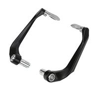 Dilwe Motorcycle Levers Guard, Aluminium Alloy Brake Clutch Handlebar Protector, 2pcs Bar End Guard for Motorcycles Electric Cars Mountain Bikes, Lever Protection and Style (Silver)