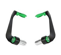 Dilwe Motorcycle Levers Guard, Aluminium Alloy Brake Clutch Handlebar Protector, 2pcs Bar End Guard for Motorcycles Electric Cars Mountain Bikes, Lever Protection and Style (Green)
