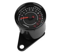 Dilwe Motorcycle Tachometer Aluminum Backlight Speedometer Gauge Replacement Universal Motorcycle Instrument for Riders Compatible with for for Clear Display Easy (black shell black surface)