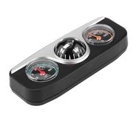 Dilwe Multi Functional Dash Mount Navigation 3 in 1 Direction Thermometer Hygrometer 104x43x37mm Adjustable Self Adhesive for Car Truck Boat Travel (AsShown)