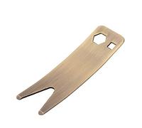 Dilwe Multifunctional Guitar Wrench, Guitar Spanner Tool for Electric Repair with 1 Square Hole and 1 Hexagonal Hole, Made of Bronze