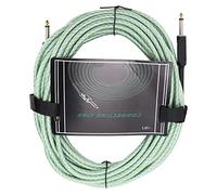 Dilwe Musical Instrument Cable 10Meter Braided Guitar Cord with Metal Plated Plugs for Bass Professional Audio Equipment Copper Core High Conductivity (Green)