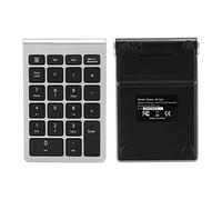 Dilwe Number Pad, Wireless Numeric Keypad, Portable 22 Key Keyboard, Ergonomic Design for Laptop Users (Silver Black)