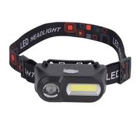 Dilwe Outdoor Head Lamp USB Charging Head Mounted Flashlight ABS 6 Lighting Modes 180lm COB 100lm XPE Adjustable Headband for Camping Fishing Cycling Hiking