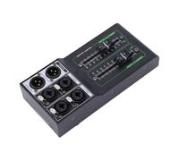 Dilwe Passive Volume Controller, XLR 2 Input 1 Output Stereo Sound Control | No External Power Needed, Robust Metal Chassis, Minimize Surrounding Interference, for Studio, Live Events, and Broadcasting