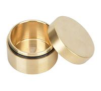 Dilwe Pocket Pill Boxes, Brass Round Shape Waterproof Dustproof Moisture Proof Medication Box Round Shape Sealed Container (M) Other Hiking and Camping Supplies