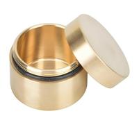 Dilwe Pocket Pill Boxes, Brass Round Shape Waterproof Dustproof Moisture Proof Medication Box Round Shape Sealed Container (S) Other hiking and camping supplies