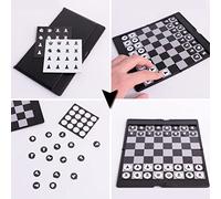 Dilwe Portable Magnetic Chess Set, Folding Magnetic Chess Board with 32 Pieces, 16x16cm Compact Travel Game for Adults Kids