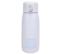 Dilwe Portable Milk Warmer, Stainless Steel, Rechargeable Bottle Warmer 98F-131F for Travel, Perfect for Car Journeys (350mL 4400mah)