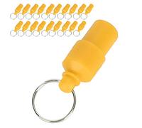 Dilwe Precise Pet Tag Drum Tube Pendant for Dogs Cats AntiLost ID Name Address Label 20pcs (Orange)