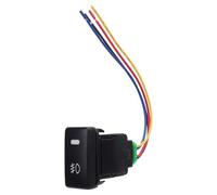 Dilwe Push Button Switch 12V Latching Momentary 4 Pole with LED Indicator for Fog Lamp DRL LED Bar Compatible with FJ Cruiser Fortuner Tundra