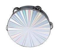 Dilwe Radiant Tambourine, Clear Sound, Birch Wood, 10 Inch, for Adults, Church, Party, KTV (8 Inch)